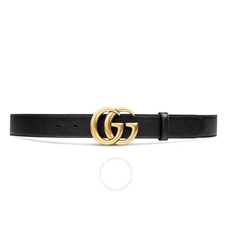 gucci belt 414516 ap00t 1000|Men's Slim Black Leather Belt With Gold Double G .